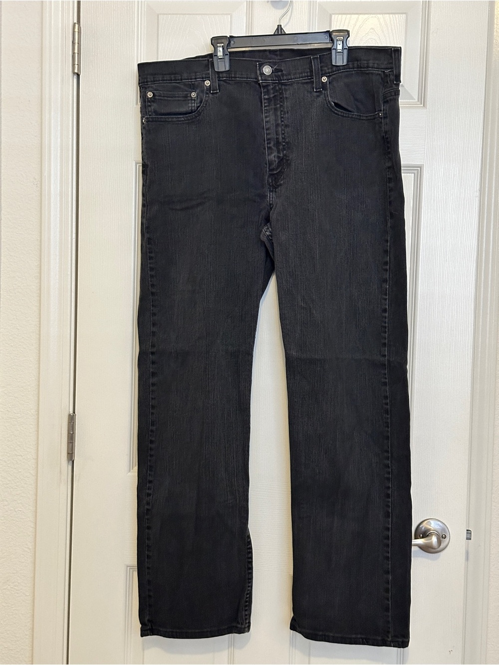 Levi's 569 Straight Jeans Mens 38x34 Black Preowned Good